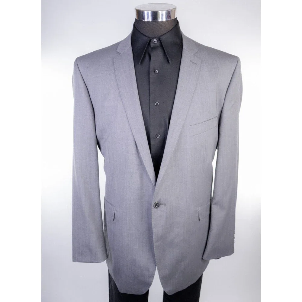 Ben Sherman Mens Blazer Sport Coat Two Button Casual Jacket Size 46L Wool Blend